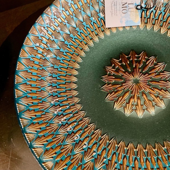 Green and Gold Decorative Tray - Picture 3 of 4